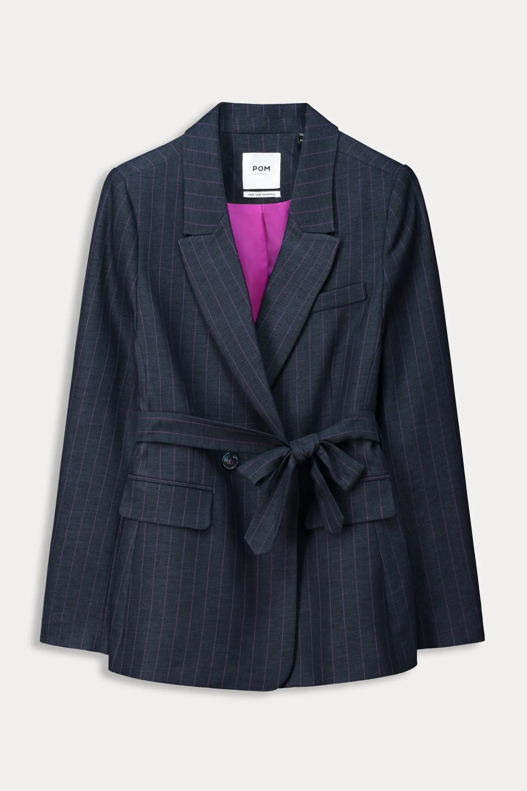 Suits|Jassen & Blazers>POM Amsterdam BLAZER Striped Midnight Blue