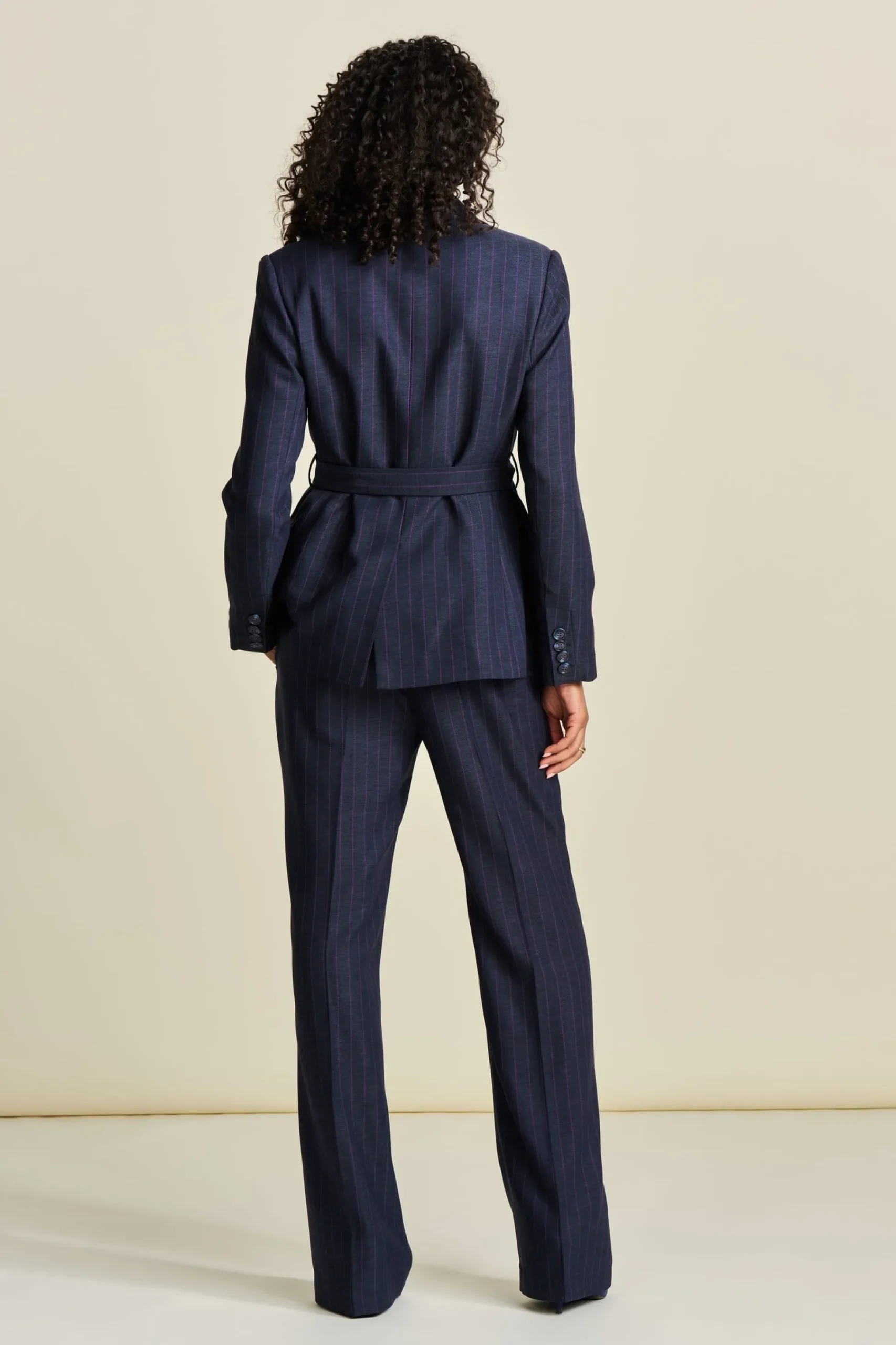 Suits|Jassen & Blazers>POM Amsterdam BLAZER Striped Midnight Blue