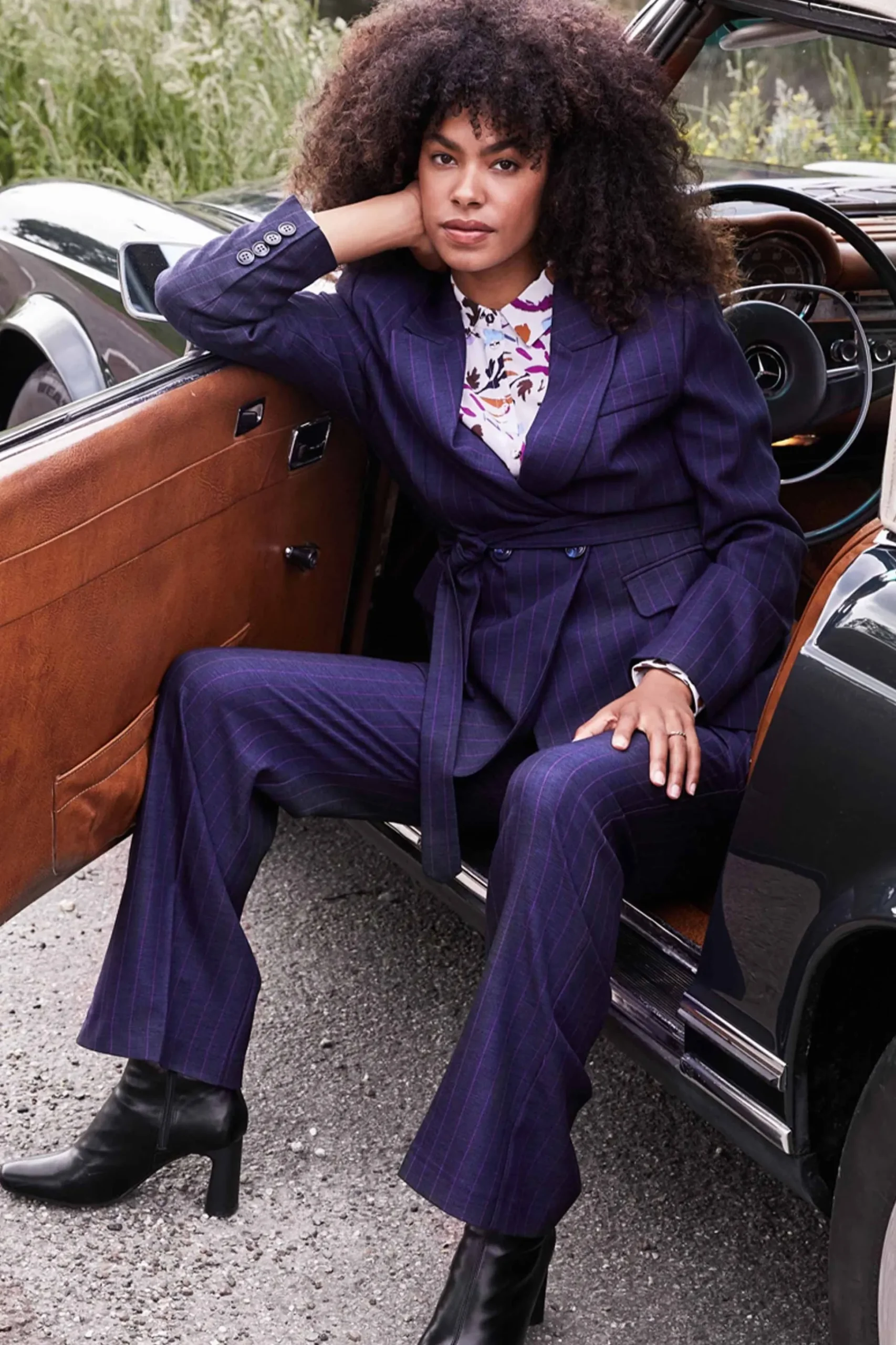 Suits|Jassen & Blazers>POM Amsterdam BLAZER Striped Midnight Blue