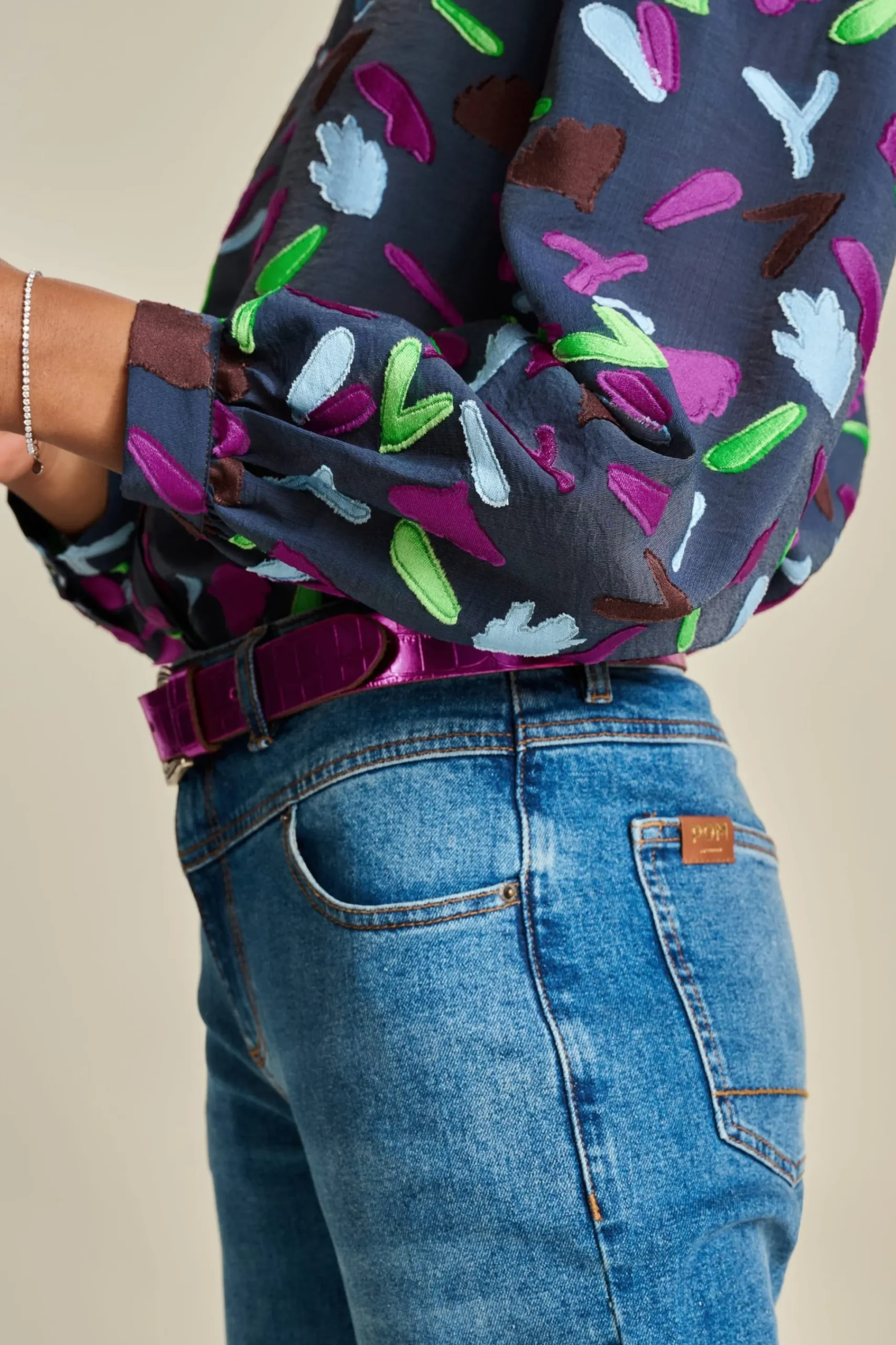 Blouses>POM Amsterdam BLOUSE Featherfest Blue