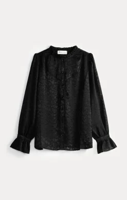 Blouses>POM Amsterdam BLOUSE Hearts Black