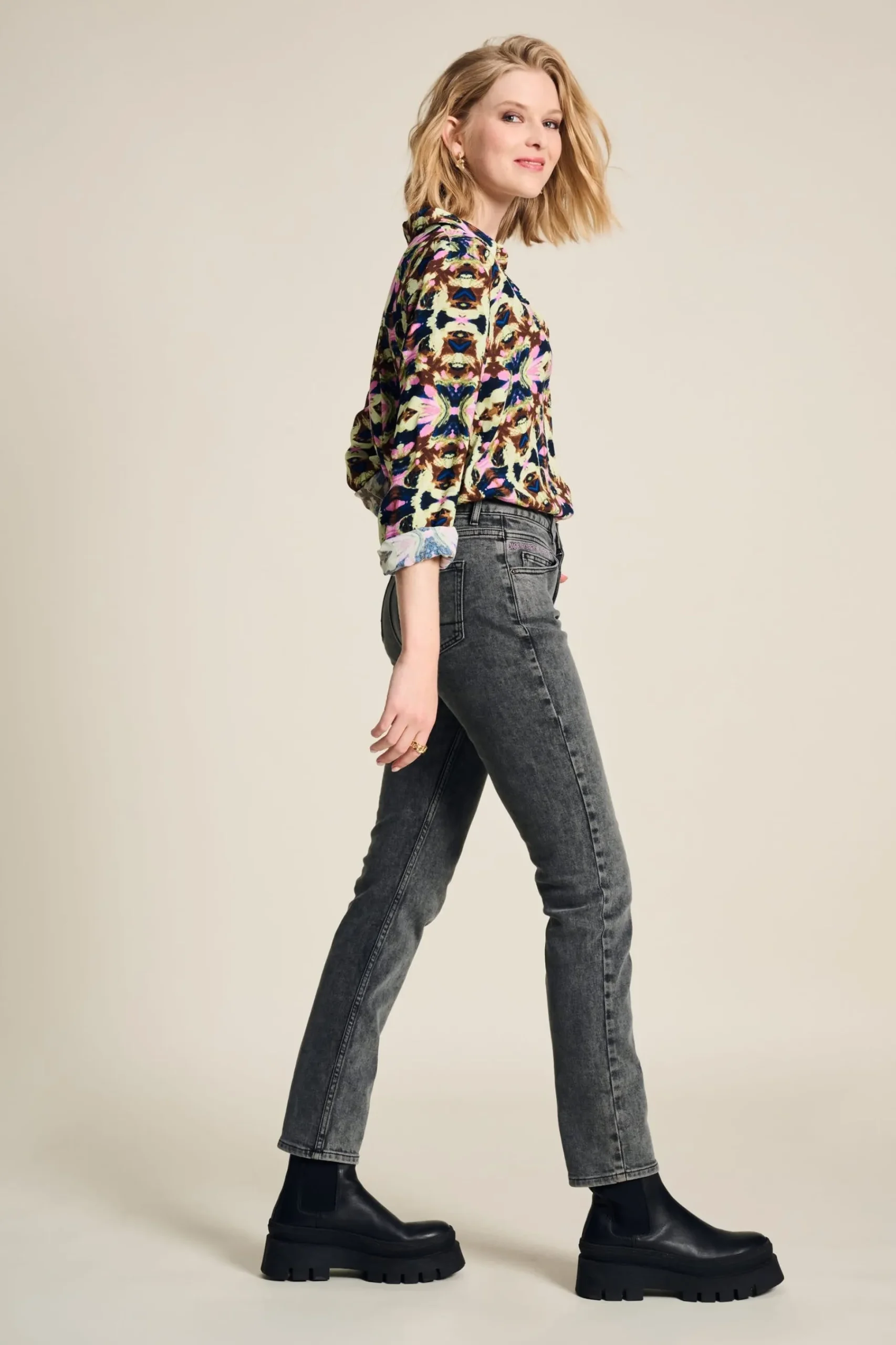 Blouses>POM Amsterdam BLOUSE Mila Butterfly Sky