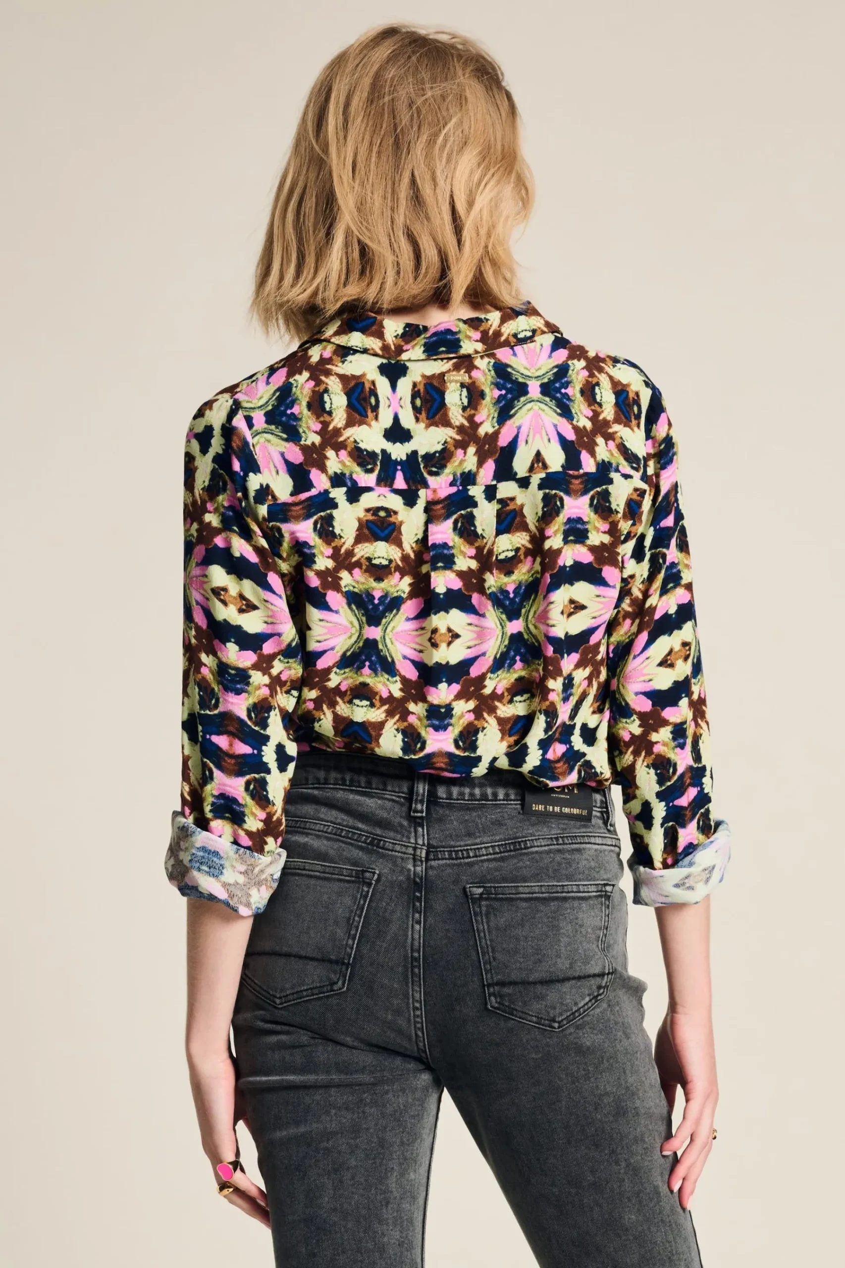Blouses>POM Amsterdam BLOUSE Mila Butterfly Sky