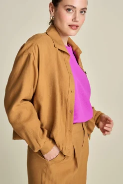 Co-Ords|Blouses>POM Amsterdam BLOUSE Sugar Brown