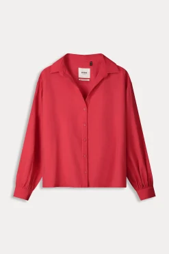 Blouses>POM Amsterdam BLOUSE Violet Shimmer Vibrant Pink