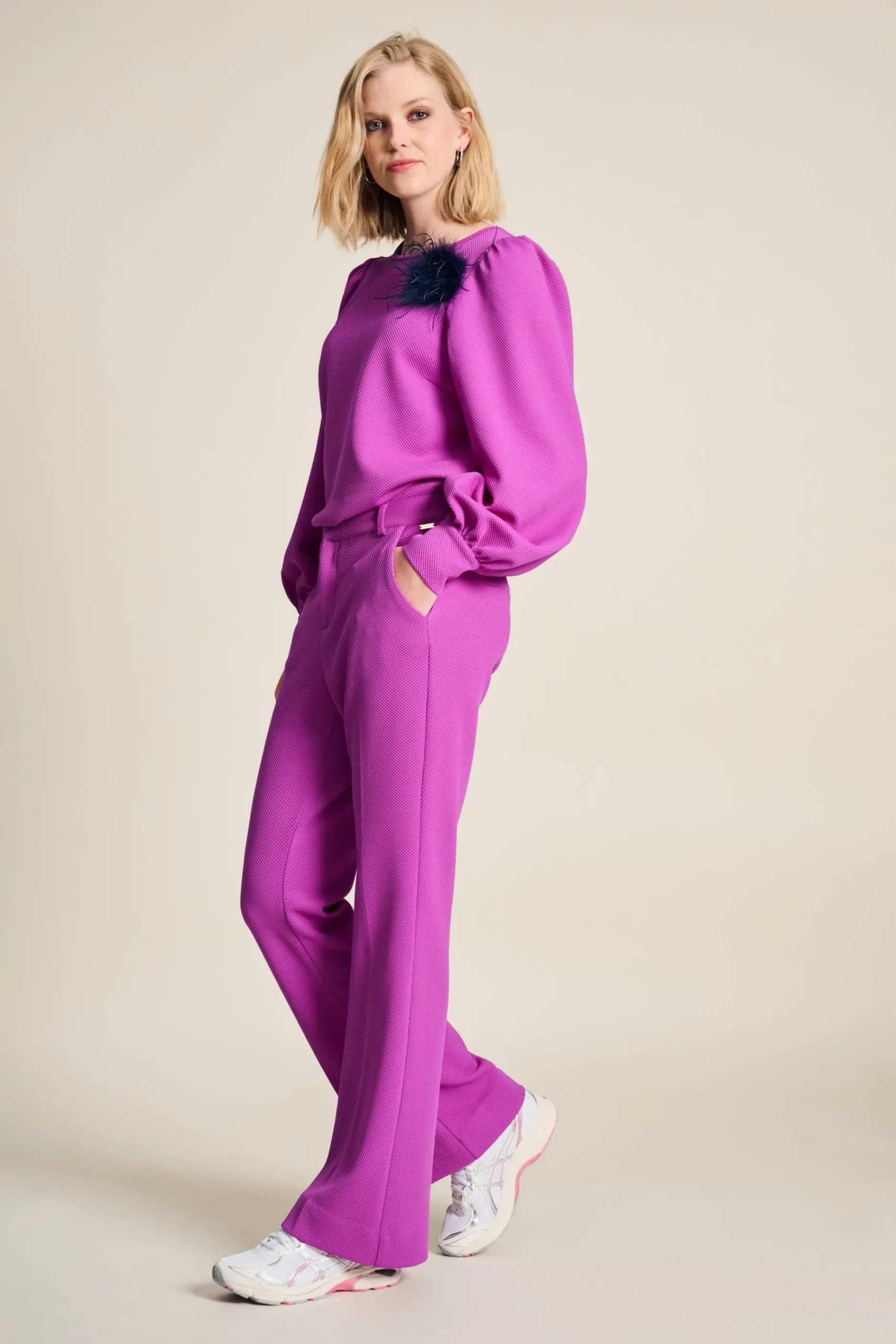 Co-Ords|Suits>POM Amsterdam BROEK Flare Cactus Pink