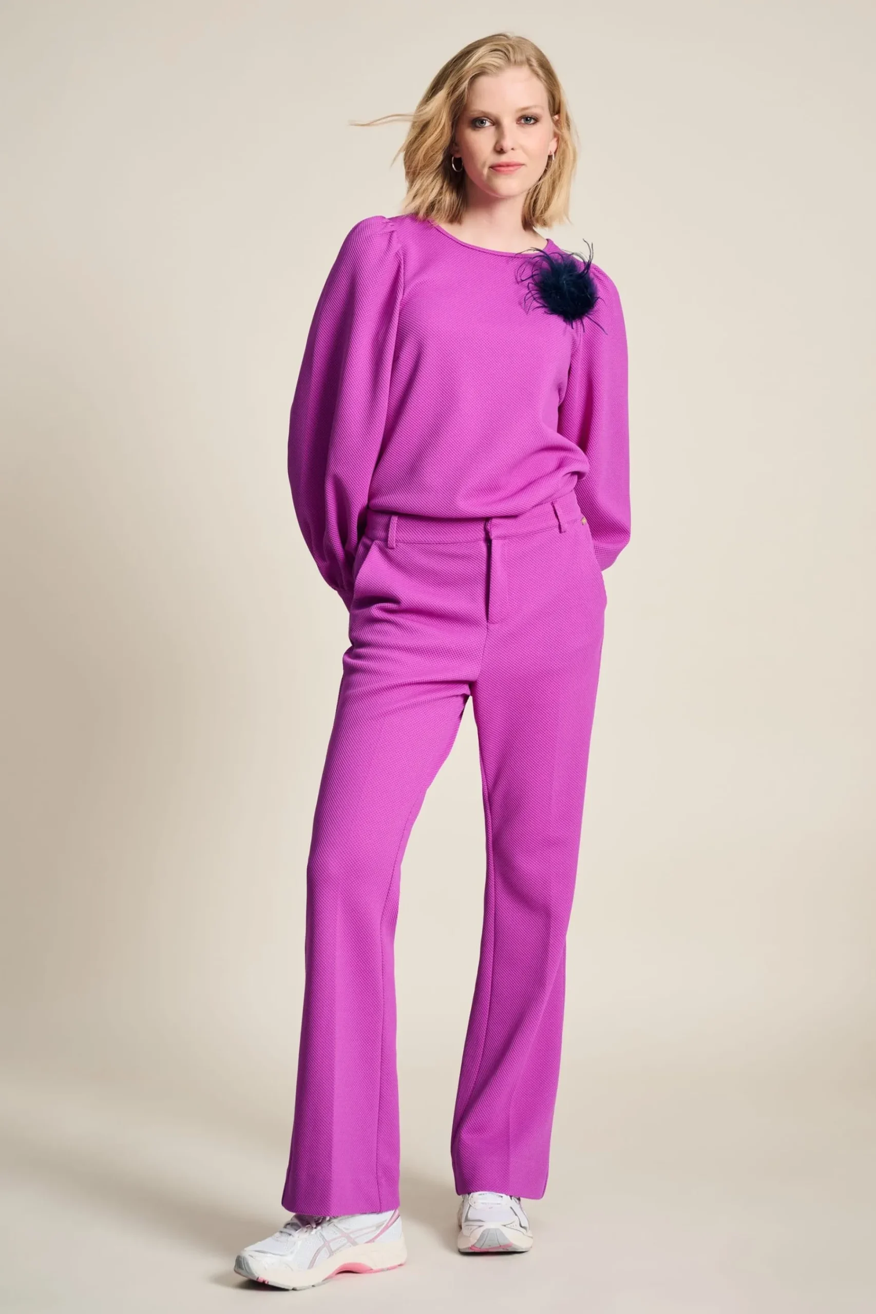 Co-Ords|Suits>POM Amsterdam BROEK Flare Cactus Pink
