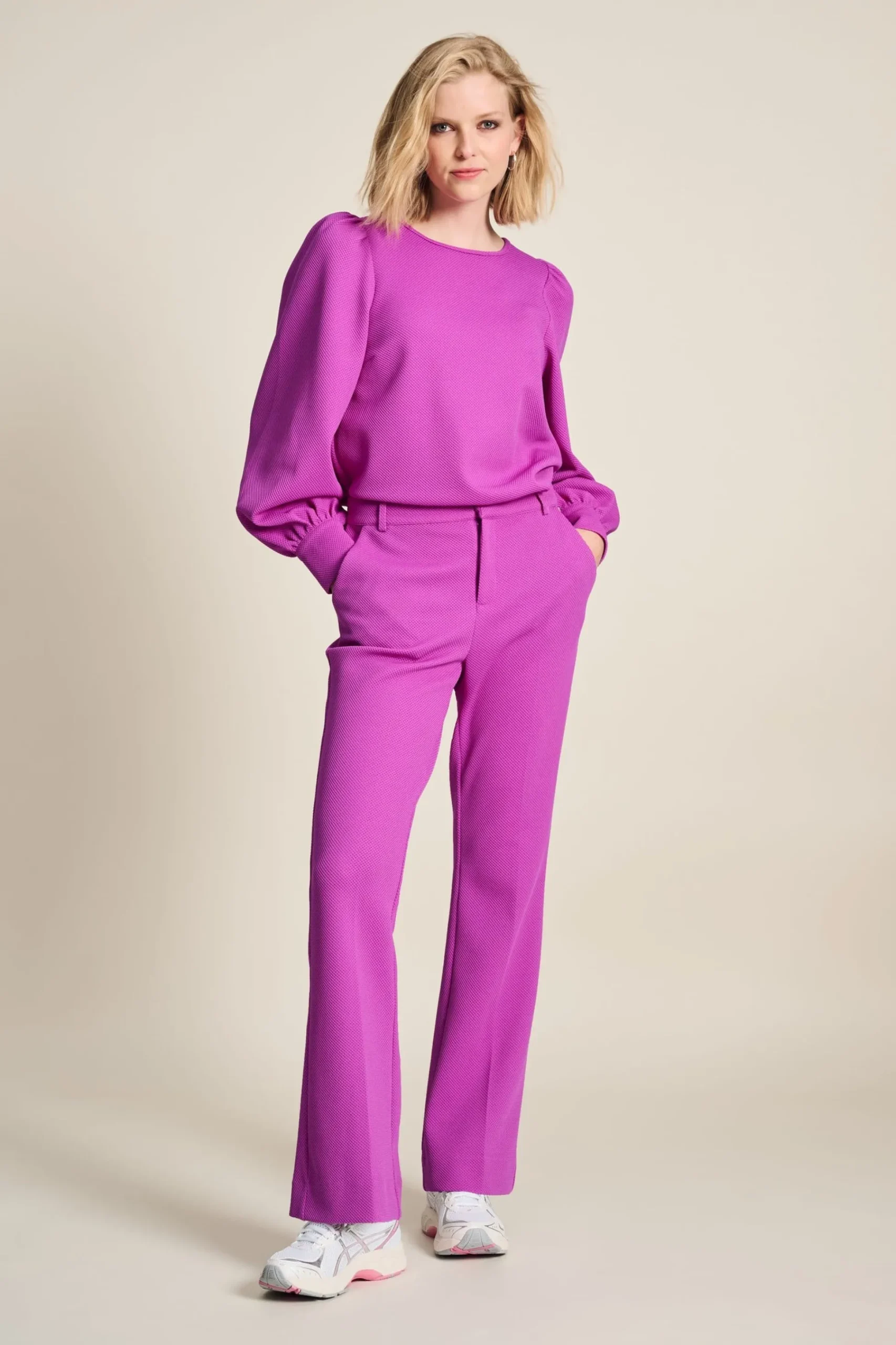 Co-Ords|Suits>POM Amsterdam BROEK Flare Cactus Pink