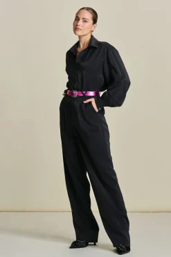 Co-Ords|Broeken>POM Amsterdam BROEK Shimmer Black