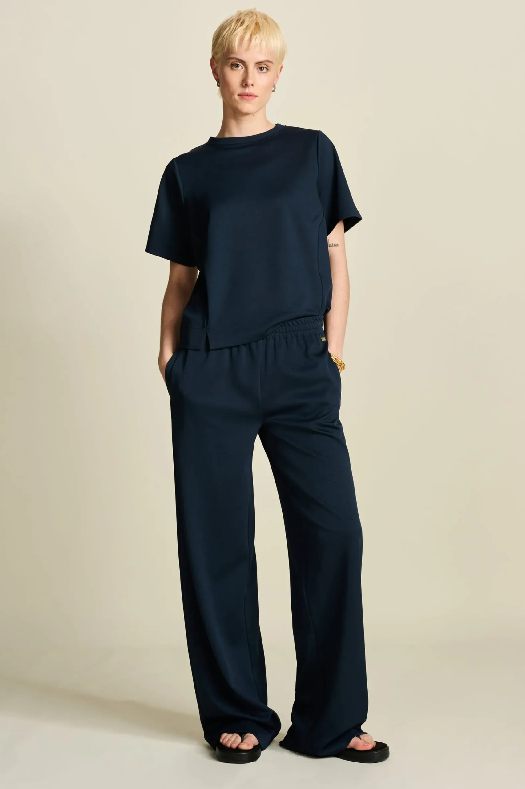 Co-Ords|Broeken>POM Amsterdam BROEK Suzi Dark Navy