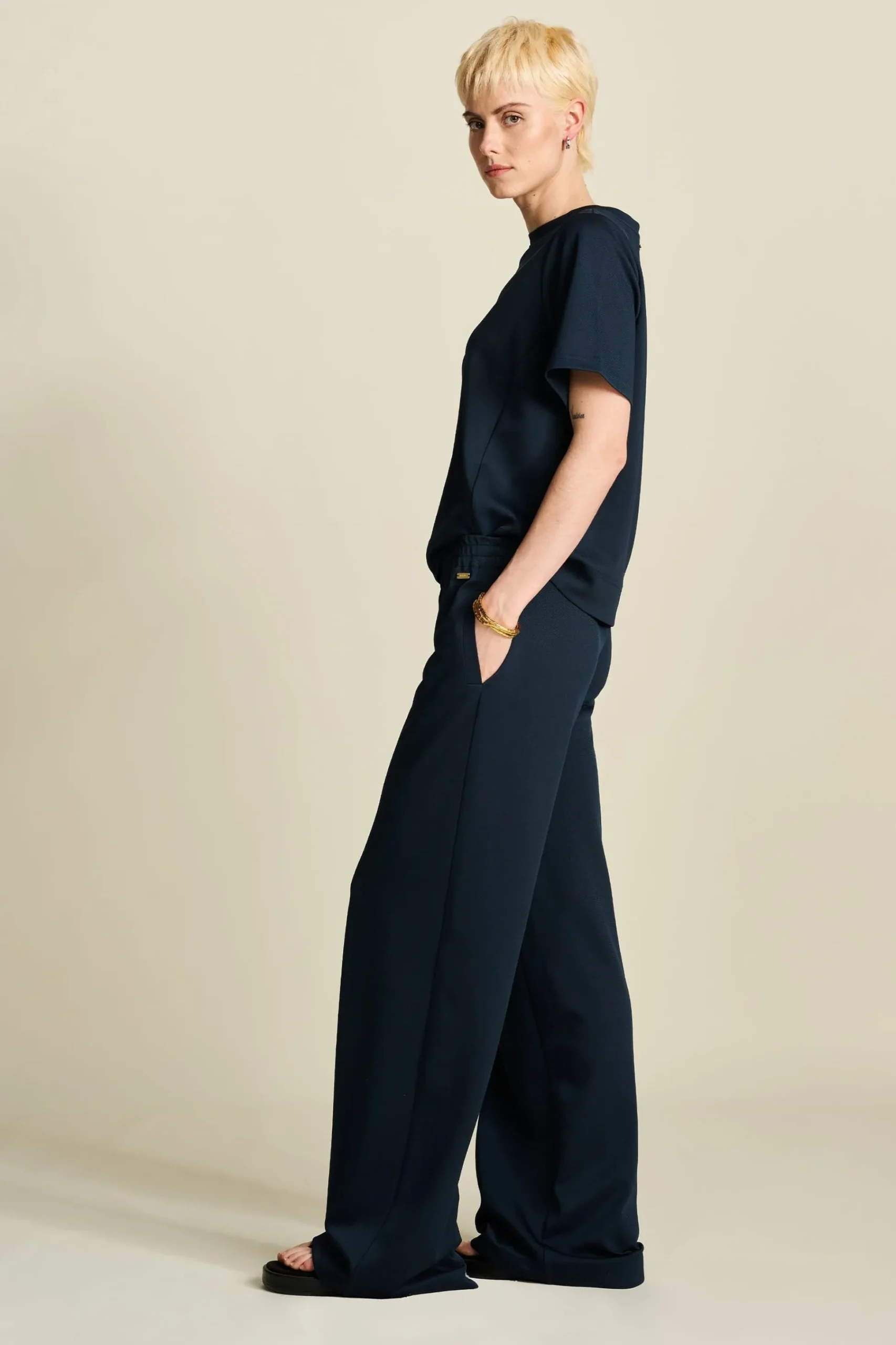 Co-Ords|Broeken>POM Amsterdam BROEK Suzi Dark Navy