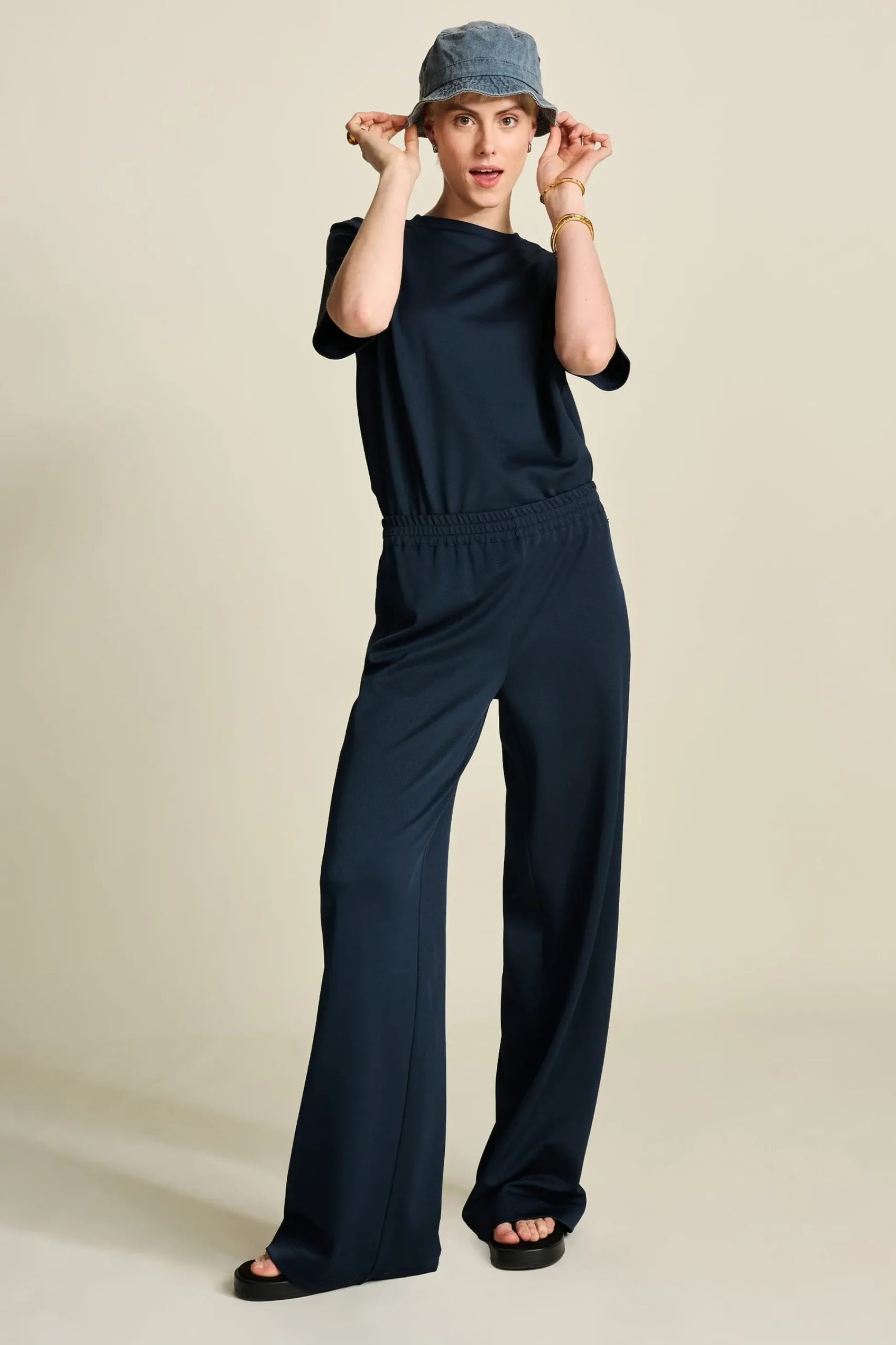 Co-Ords|Broeken>POM Amsterdam BROEK Suzi Dark Navy
