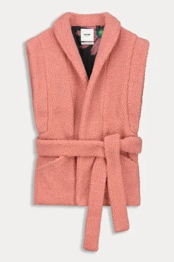 Jassen & Blazers|Gilets>POM Amsterdam GILET Teddy Dusty Pink