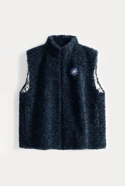 Gilets|Jassen & Blazers>POM Amsterdam GILET Teddy Love Navy