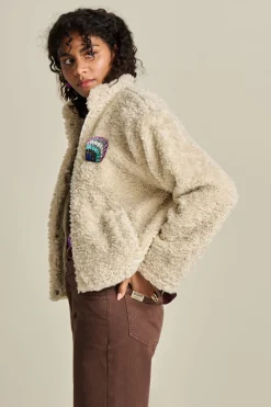 Jassen & Blazers>POM Amsterdam JACKET Teddy Ecru