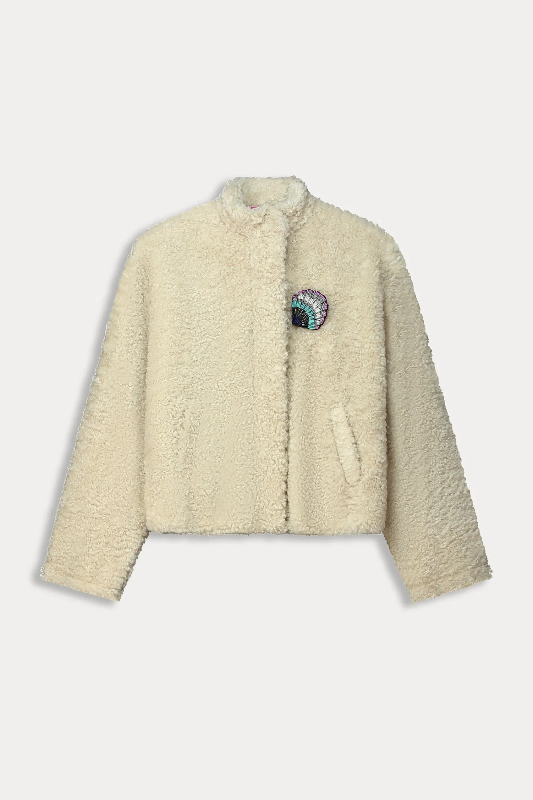 Jassen & Blazers>POM Amsterdam JACKET Teddy Ecru