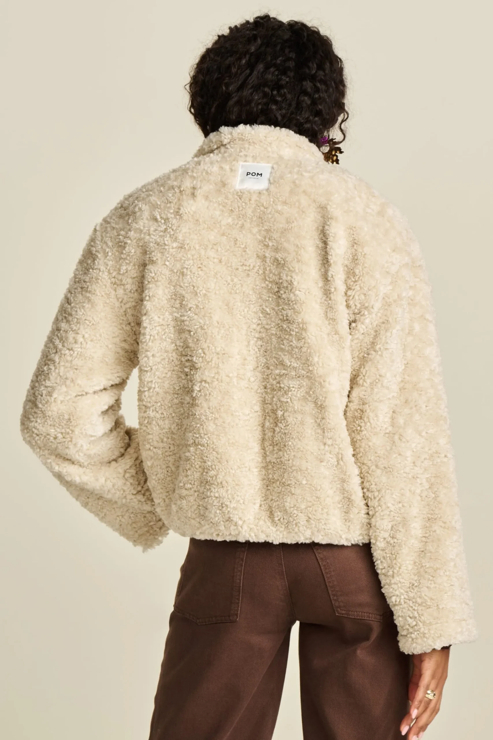 Jassen & Blazers>POM Amsterdam JACKET Teddy Ecru