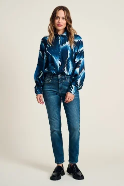 Jeans|Broeken>POM Amsterdam JEANS Elize Slim Dark Blue