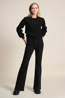 Jeans|Broeken>POM Amsterdam JEANS Esmee Flare Vintage Black