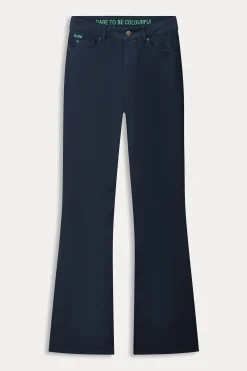 Jeans|Broeken>POM Amsterdam JEANS KATE Flare Washed Midnight Blue