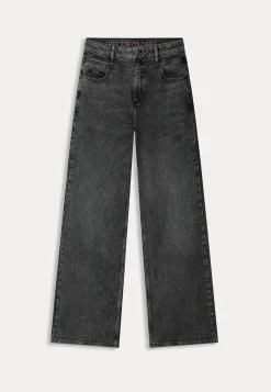 Jeans|Broeken>POM Amsterdam JEANS Wide Leg Grey Storm