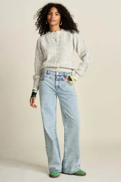 Jeans|Broeken>POM Amsterdam JEANS Wide Leg Light Blue