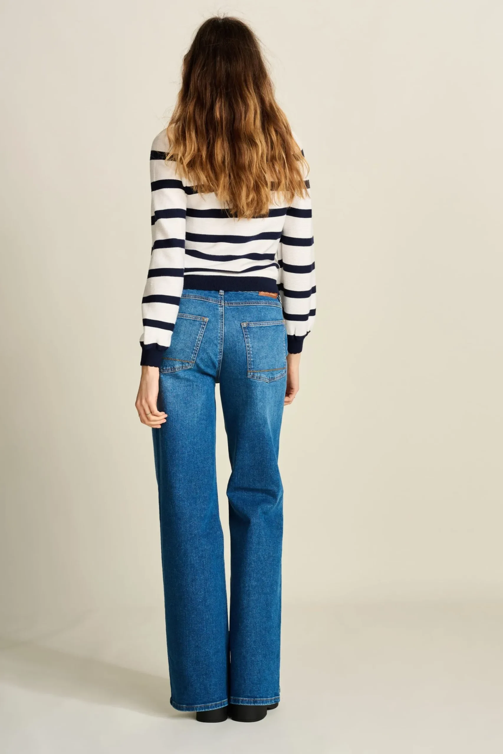 Jeans|Broeken>POM Amsterdam JEANS Wide Leg Vintage Blue