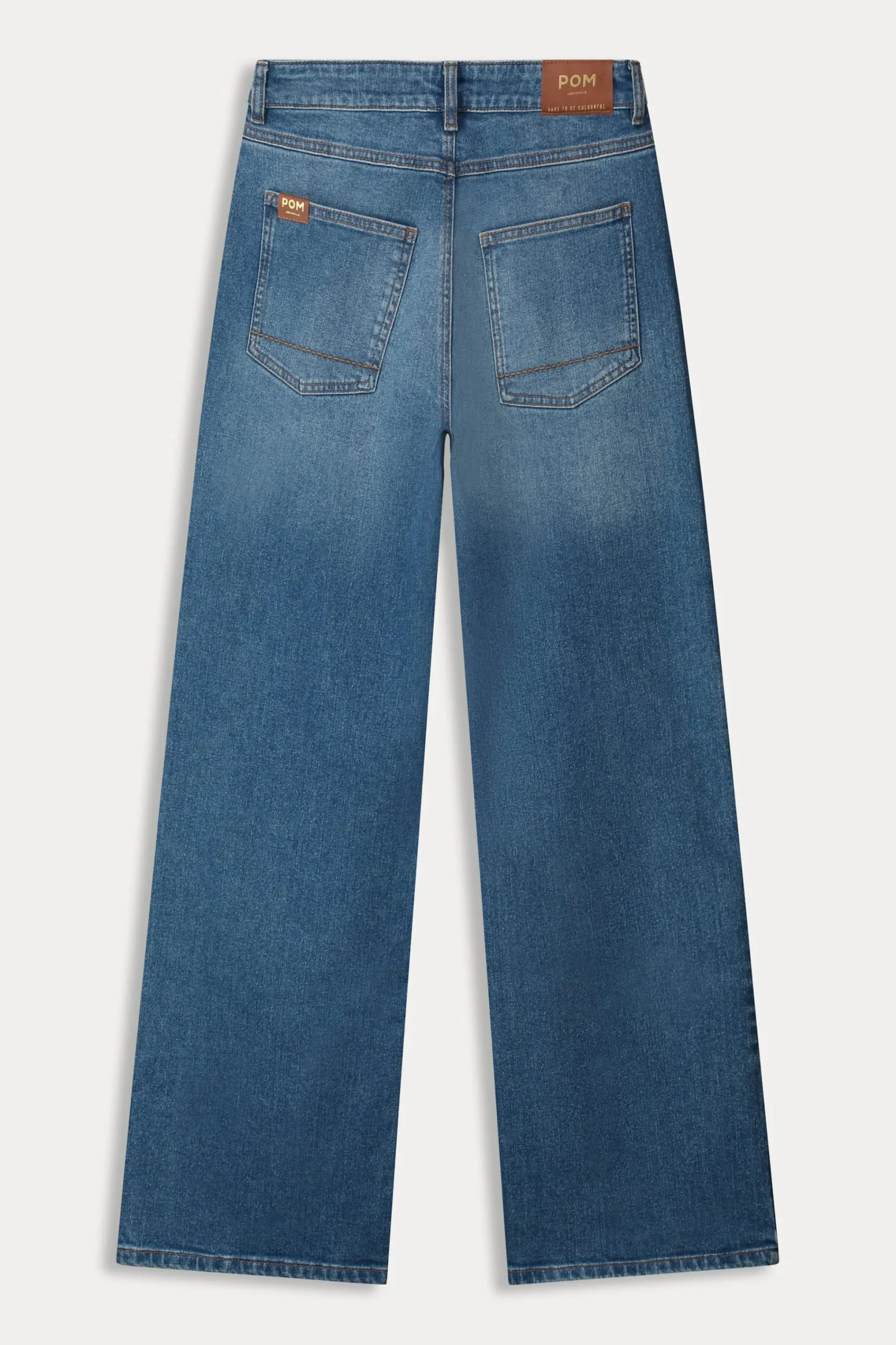Jeans|Broeken>POM Amsterdam JEANS Wide Leg Vintage Blue