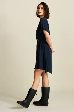 Jurken>POM Amsterdam JURK Bobby Lynn Dark Navy