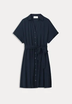 Jurken>POM Amsterdam JURK Bobby Lynn Dark Navy