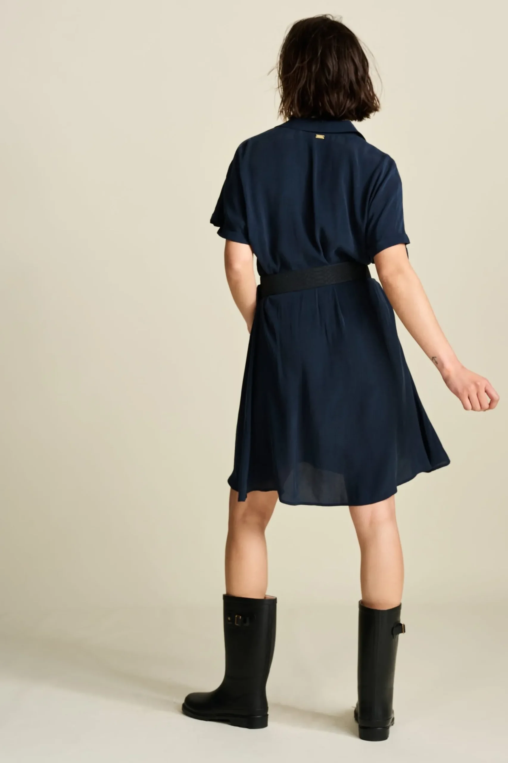 Jurken>POM Amsterdam JURK Bobby Lynn Dark Navy