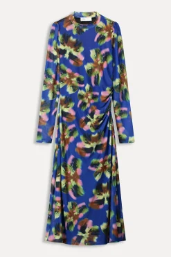 Jurken>POM Amsterdam JURK Mesh Butterfly Blue