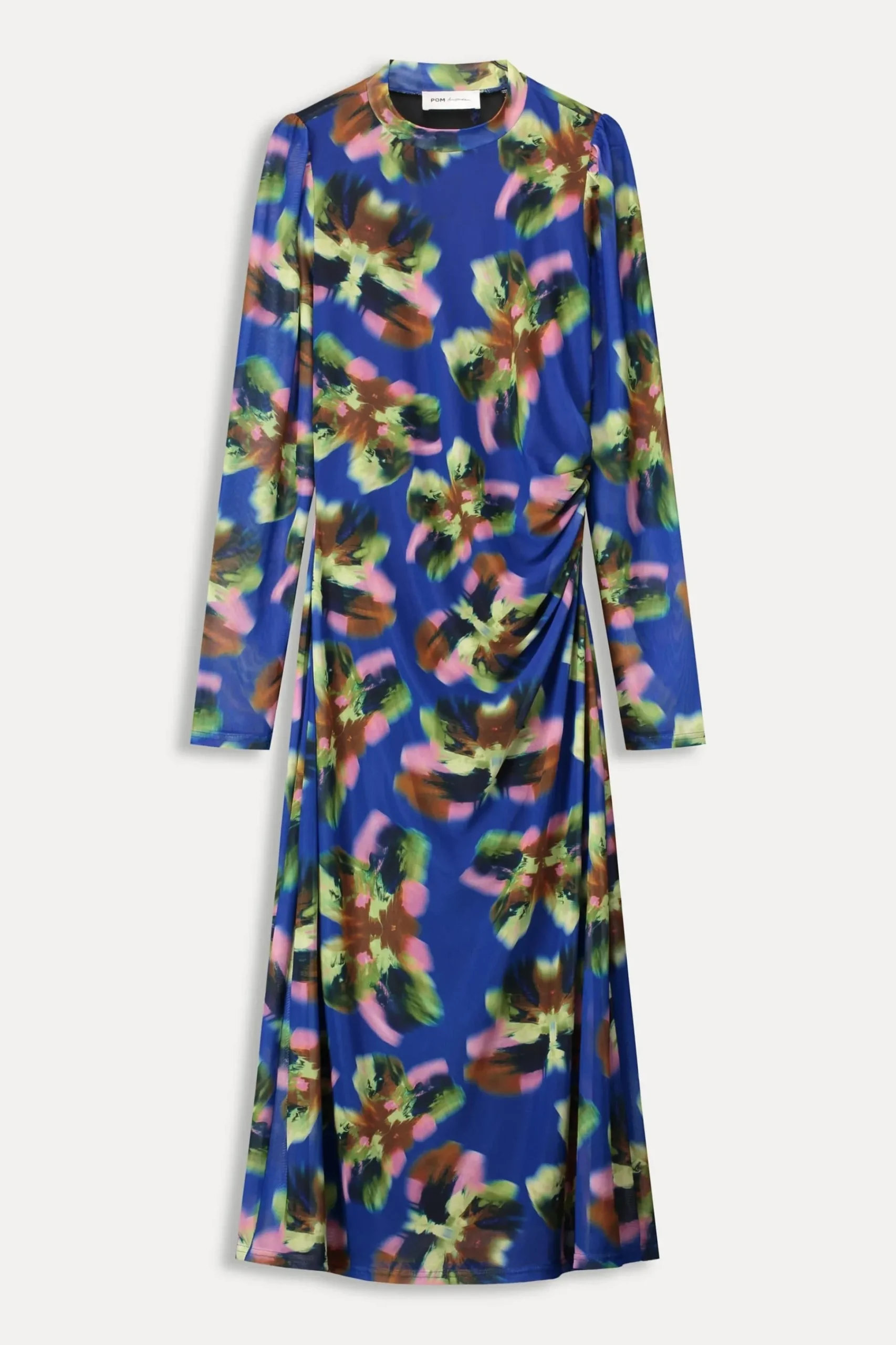 Jurken>POM Amsterdam JURK Mesh Butterfly Blue