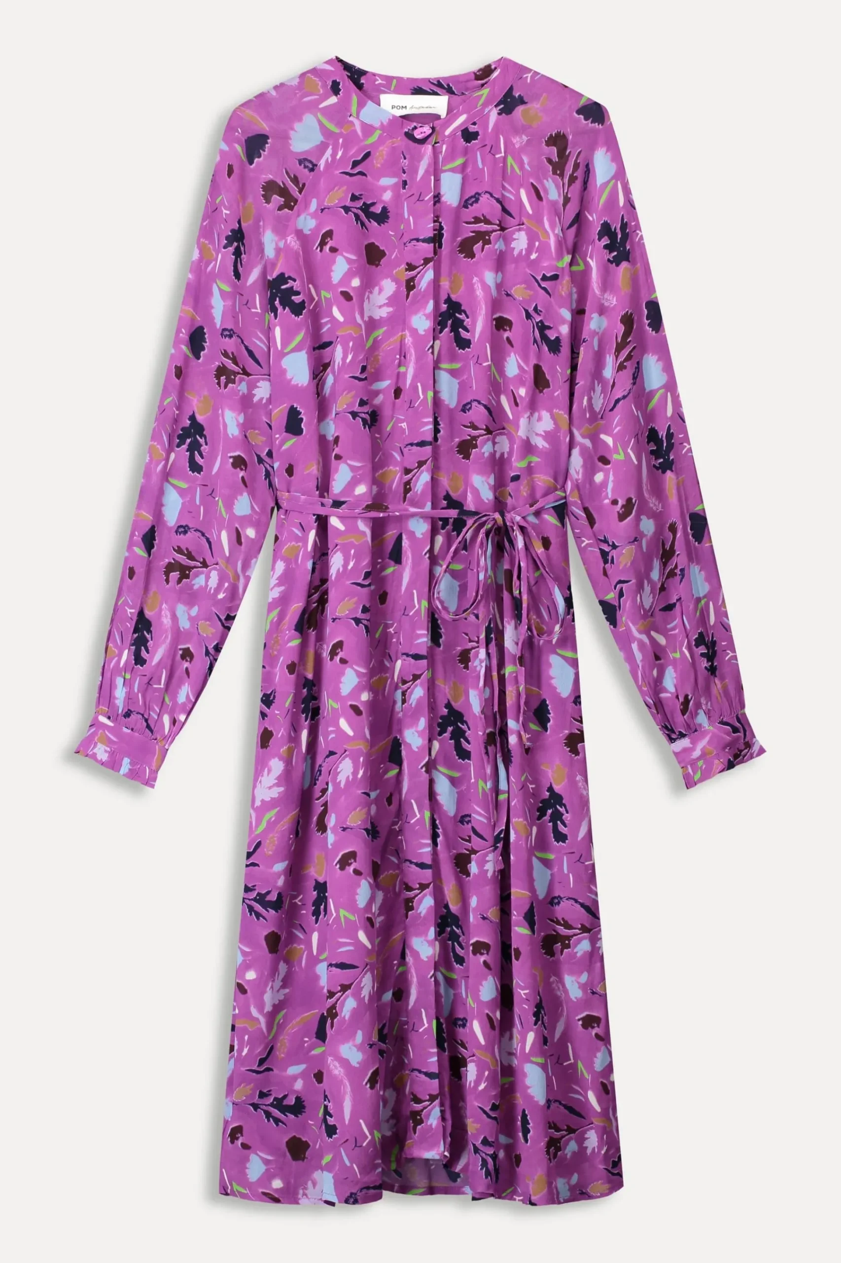 Jurken>POM Amsterdam JURK Featherfest Cactus Pink