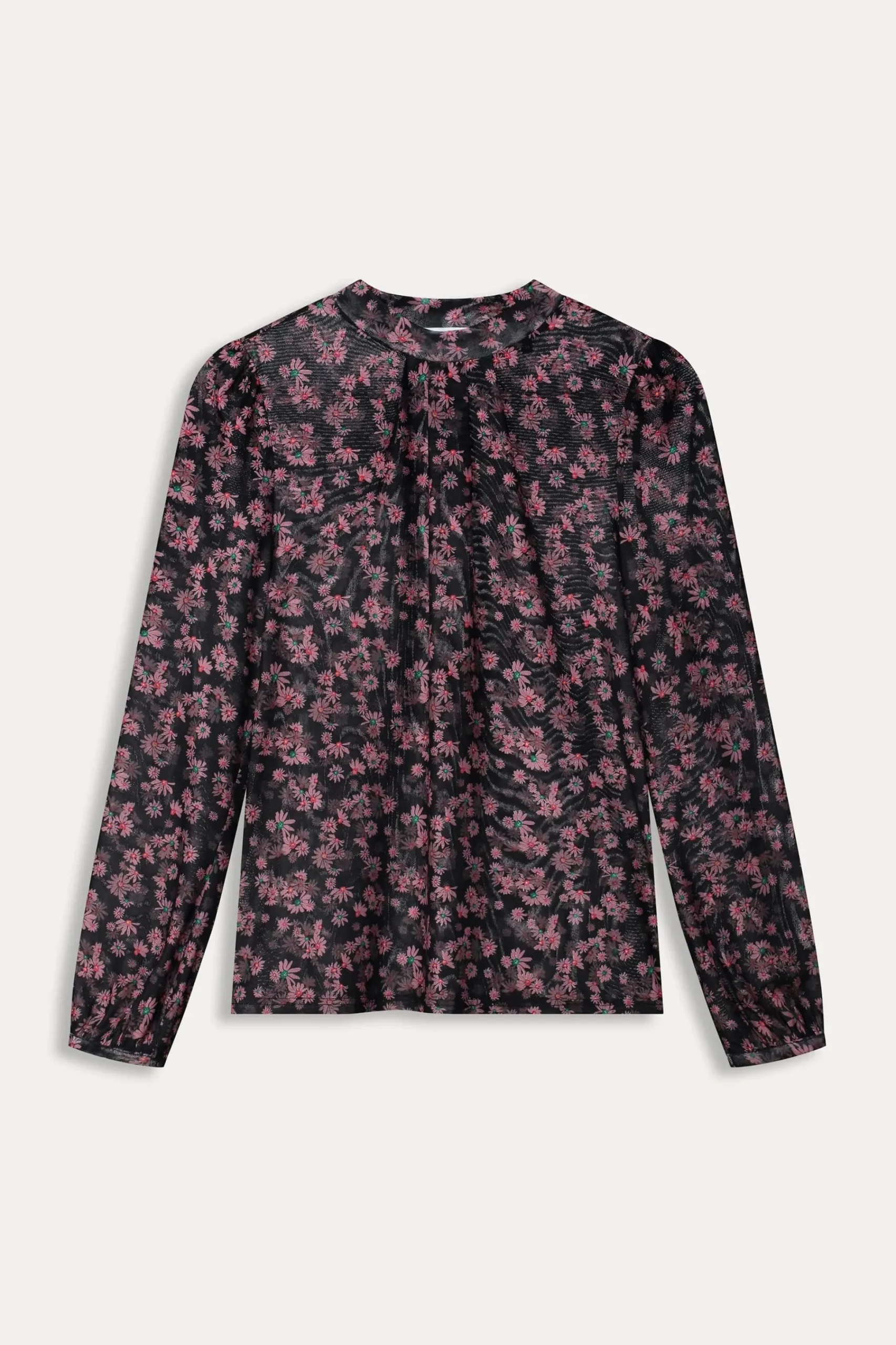 Tops & Turtlenecks>POM Amsterdam TOP Mesh Blooming Pink