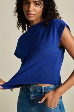 Tops & Turtlenecks>POM Amsterdam TOP Bright Blue