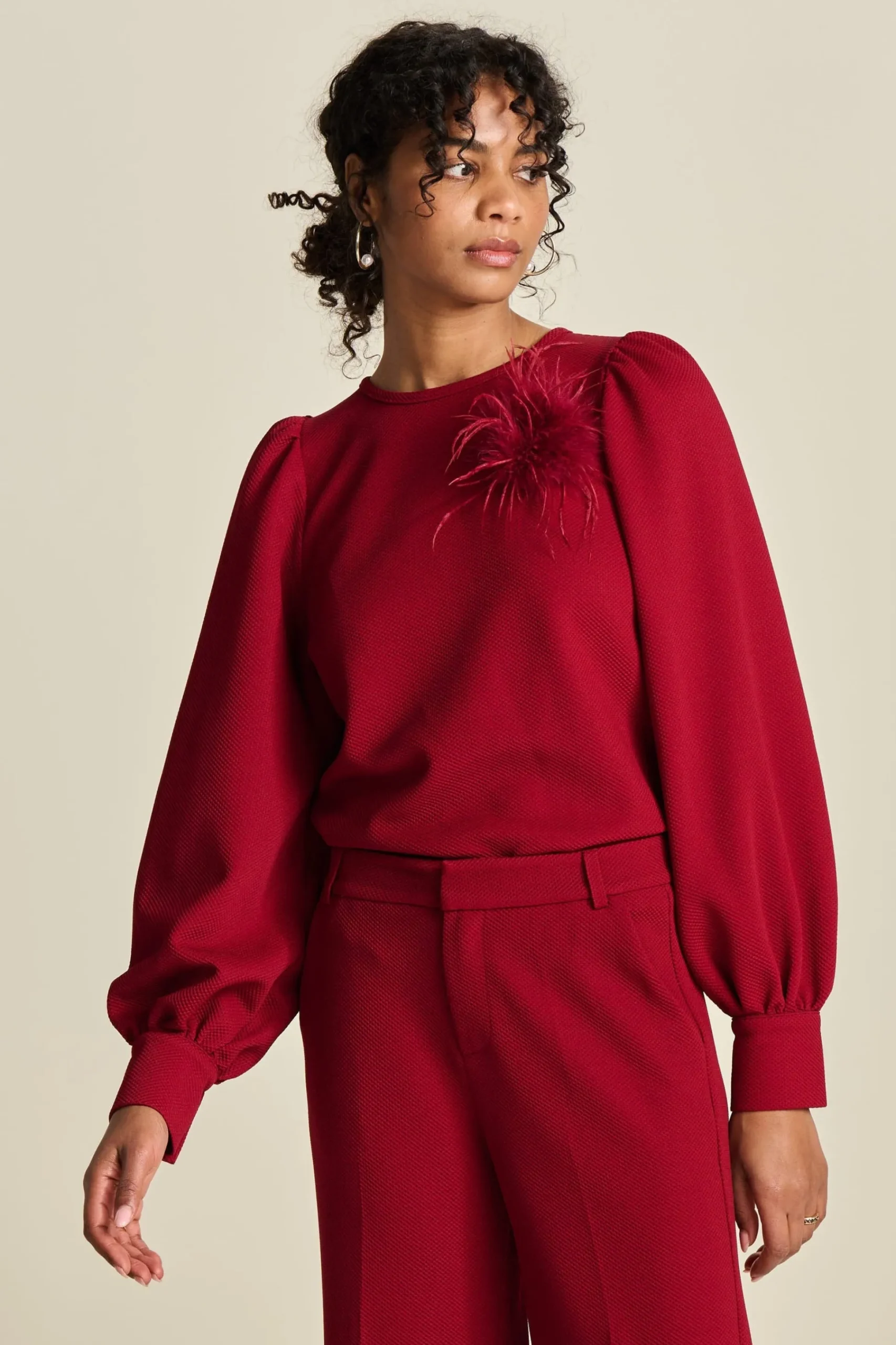 Tops & Turtlenecks>POM Amsterdam TOP Burgundy Red