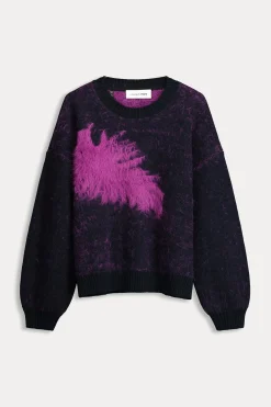 Truien & Vesten>POM Amsterdam TRUI Feather Midnight Blue