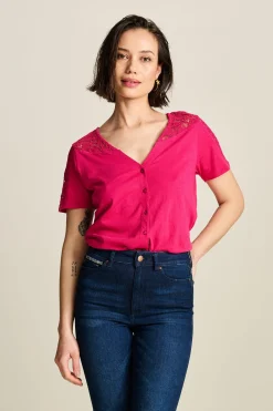 Tops & Turtlenecks>POM Amsterdam TSHIRT Ellen Fuchsia