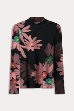 Tops & Turtlenecks>POM Amsterdam TURTLENECK Big Blooming Pink