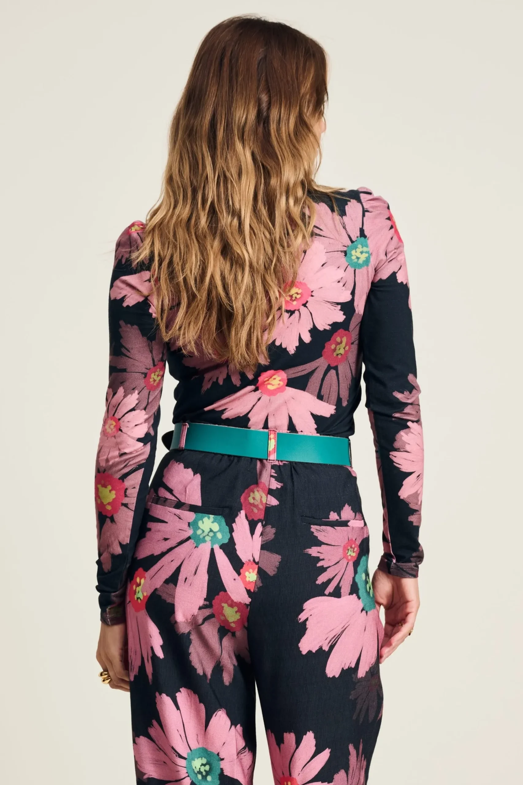 Tops & Turtlenecks>POM Amsterdam TURTLENECK Big Blooming Pink