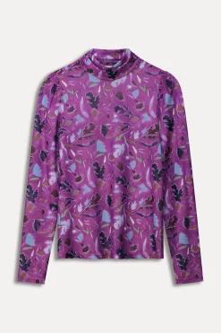 Tops & Turtlenecks>POM Amsterdam TURTLENECK Featherfest Cactus Pink