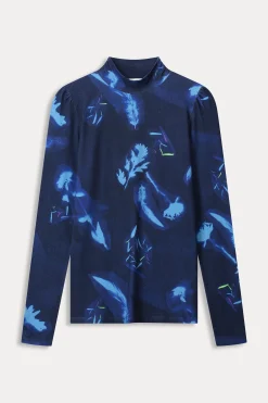 Tops & Turtlenecks>POM Amsterdam TURTLENECK Feathers and Florals