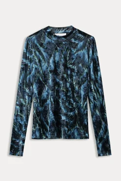Tops & Turtlenecks>POM Amsterdam TURTLENECK Feathers Blue